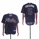 Braves 5 Freddie Freeman Navy Cool Base Jersey Dzhi,baseball caps,new era cap wholesale,wholesale hats
